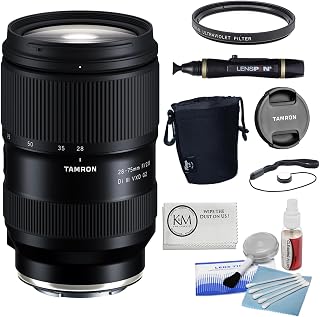 Tamron 28-75mm f/2.8 Di III VXD G2 Lens for Sony FE Bundled with 67mm UV Filter + Lens Pouch + 5-Piece Camera Cleaning + Lens Pen + Lens Cap Keeper + Microfiber Cleaning Cloth (7 Items)