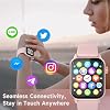 Smartwatch para Mujer, 120 modos deportivos, pantalla HD de 1.83", Alexa integrada, monitor de frecuencia cardíaca/sueño, resistente al agua IP67, llamadas por Bluetooth y control de música, compatible con iPhone/Android (Rosa) 7