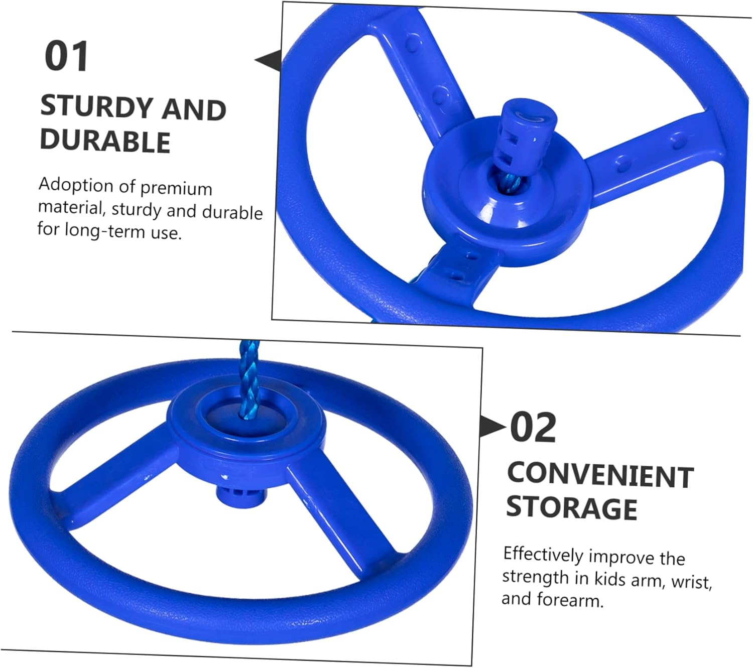 UPKOCH Children's Steering Wheel Swing for Indoor and Outdoor Activities Adjustable Gymnastic Rings Rope for Kids for Climbing Exercises