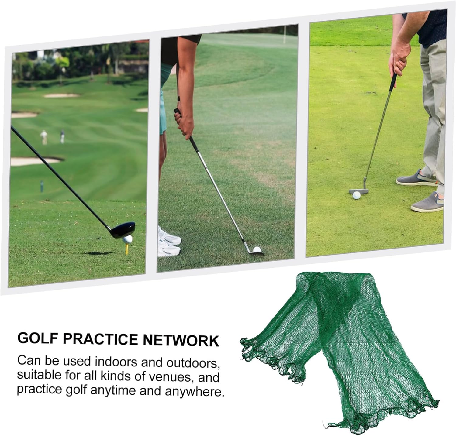Toyvian Nets Elastic Golf Practice Net Durable Golf Hitting Barrier for Training Portable Practice Supplies for Backyard Swing Improvement