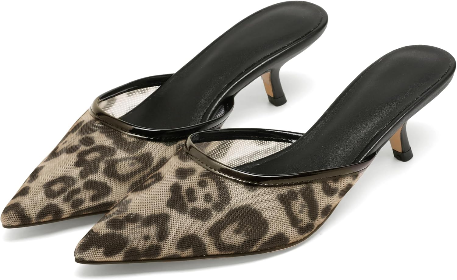 Women Kitten Heels Mules Closed Pointed Toe Slip on Backless Stiletto Slingback Heels Wedding Dress Pumps Shoes - Image 4