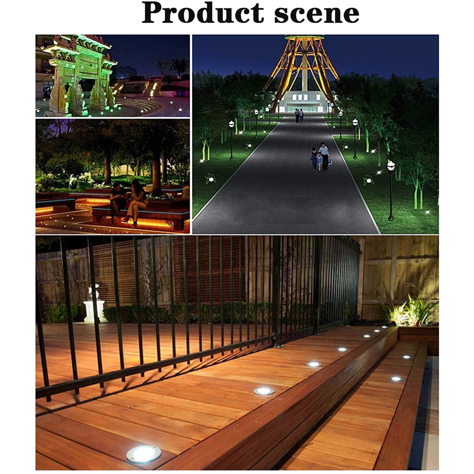 Faretti LED da Incasso per Pavimento Esterno 3W Faretto Incasso Segnapasso IP67 Impermeabile per Giardino, Esterno, Terrazzo(Warm White Light,24V)