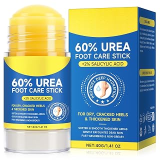 60% Urea with 2% Salicylic Acid Urea Foot Care Stick, Heel Stick for Cracked Feet, Foot Care Cream Moisturizer for Dry Cracked Feet, Knees, Elbows, Hands -1.41oz - Amazon product rated Grade A