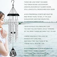 Vista 4 de Regalos de duelo conmemorativos de simpatía para la pérdida de papá, padre, Campanas de viento conmemorativas de simpatía para la pérdida de padre