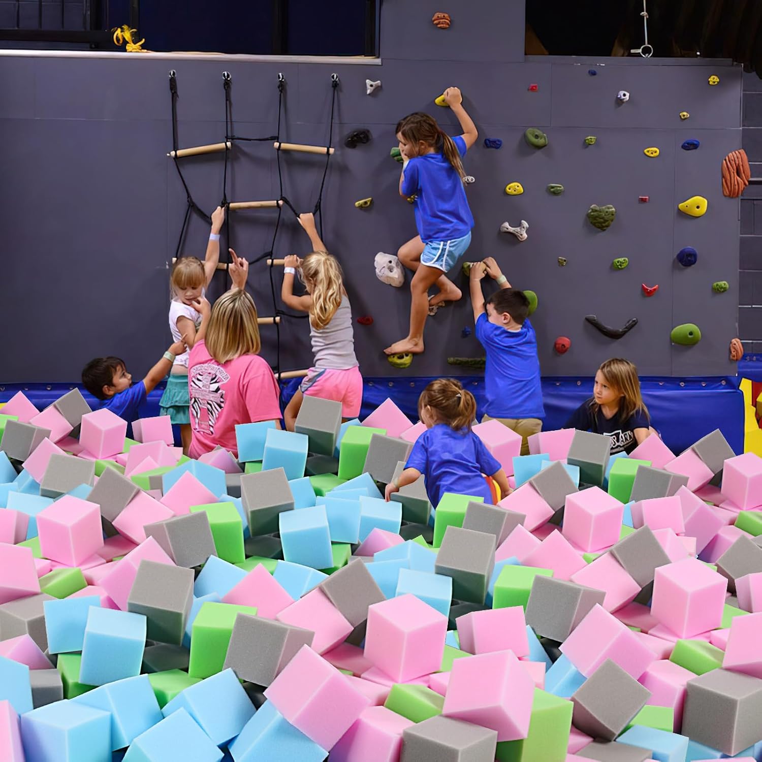 Foam Pit Cubes - 24 PCS 5 Inches Gymnastics Foam Blocks Trampoline Blocks, Multi-Sport Protective Padding for Freerunning, Trampoline, Parkour, Skate Parks & BMX