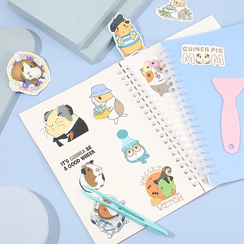 Miniatura 6 de 4 piezas de calcomanías para coleccionar álbum de libros reutilizables con una espátula de plástico y pinzas 120 hojas material de polipropileno de