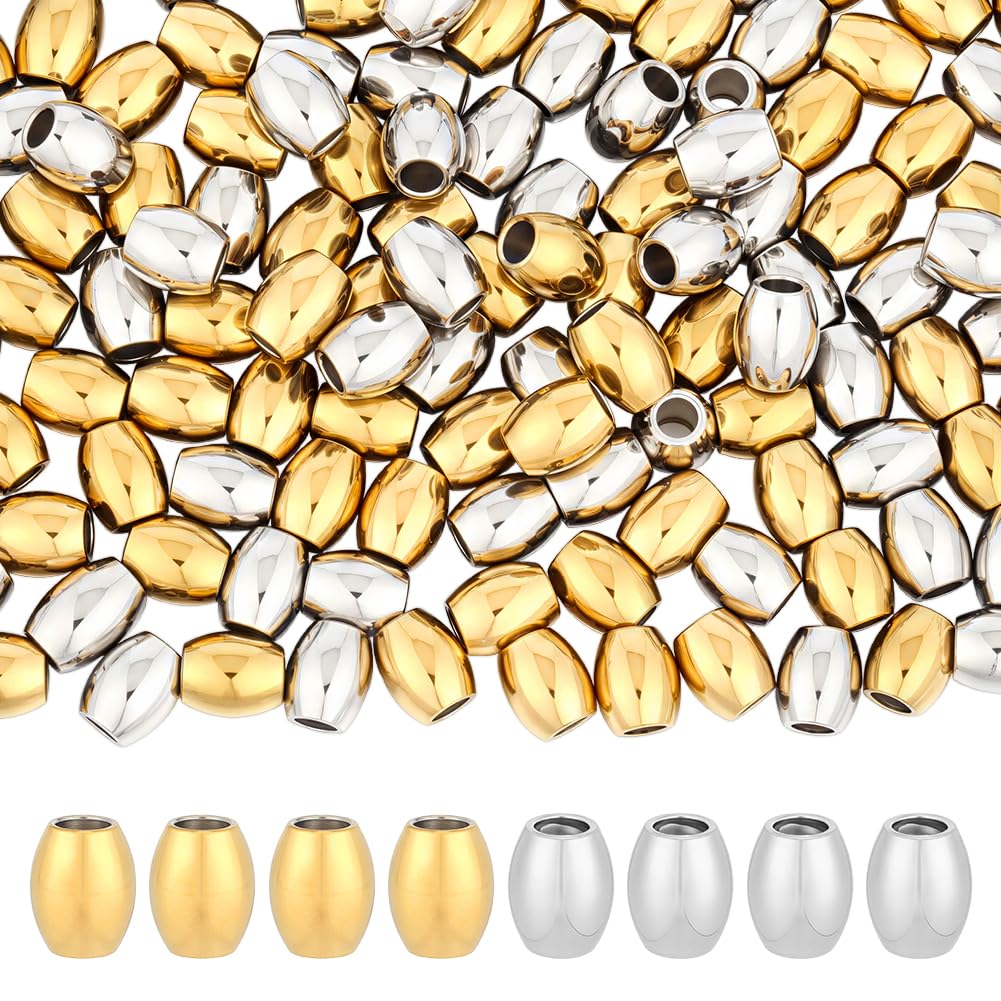 Perles d'espacement en acier inoxydable pour éviter les nœuds de bracelet DIY x140