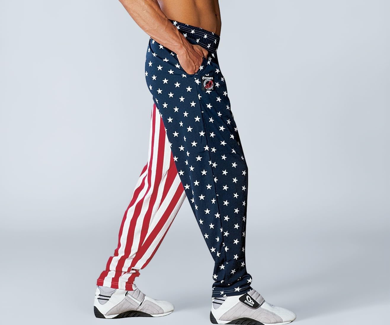 Men's American Flag USA Baggy Muscle Workout Pants