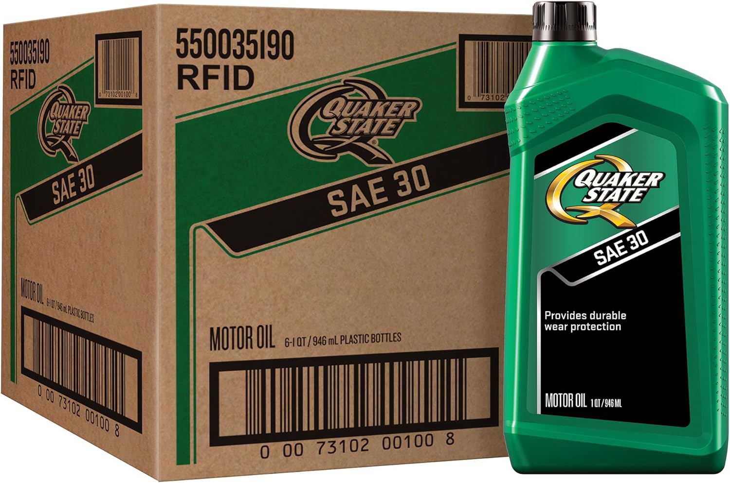 Quaker State Motor Oil, HD 30, 1 Quart (6 Pack)