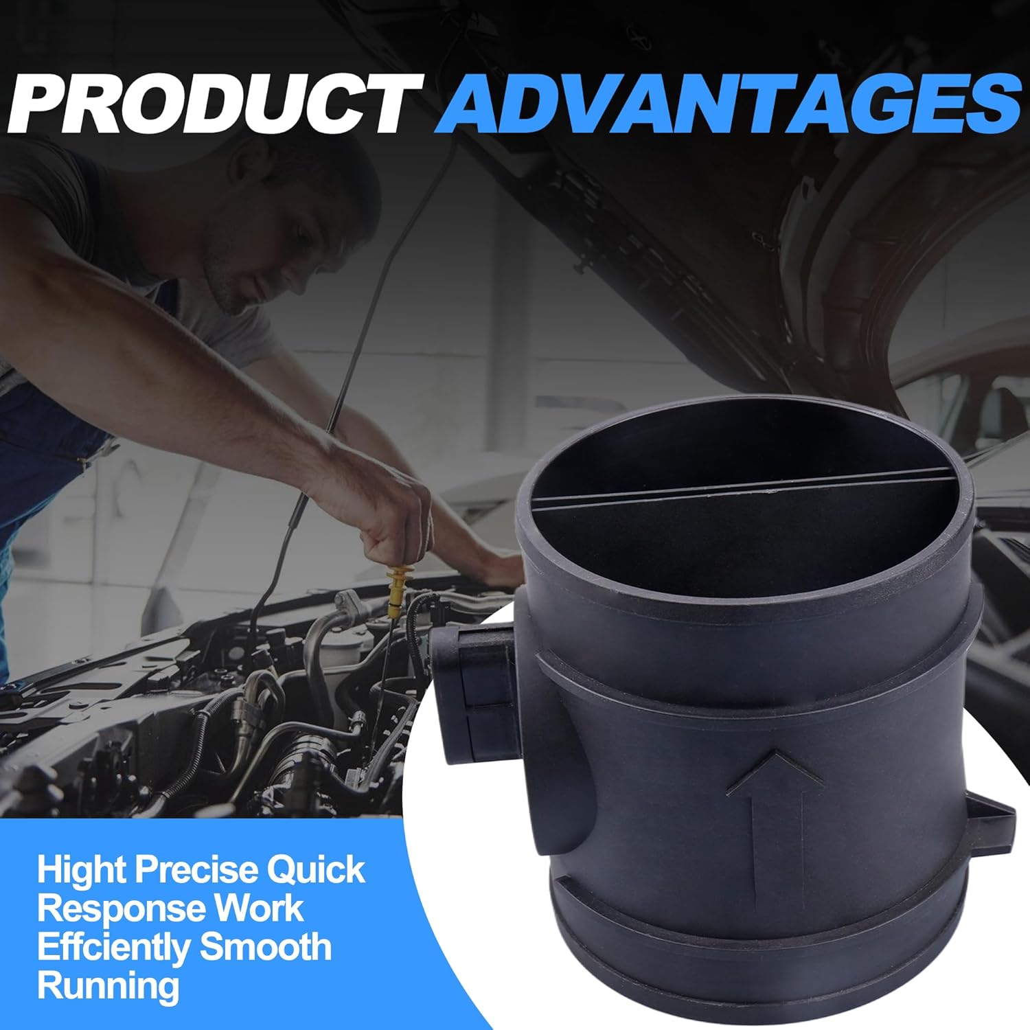 Mass Air Flow Sensor 15840812 MAF Sensor for Chevy 2007-2009 Silverado Sierra, 2007-09 Tahoe/Yukon, Avalanche Caprice, 2008-2009 G8