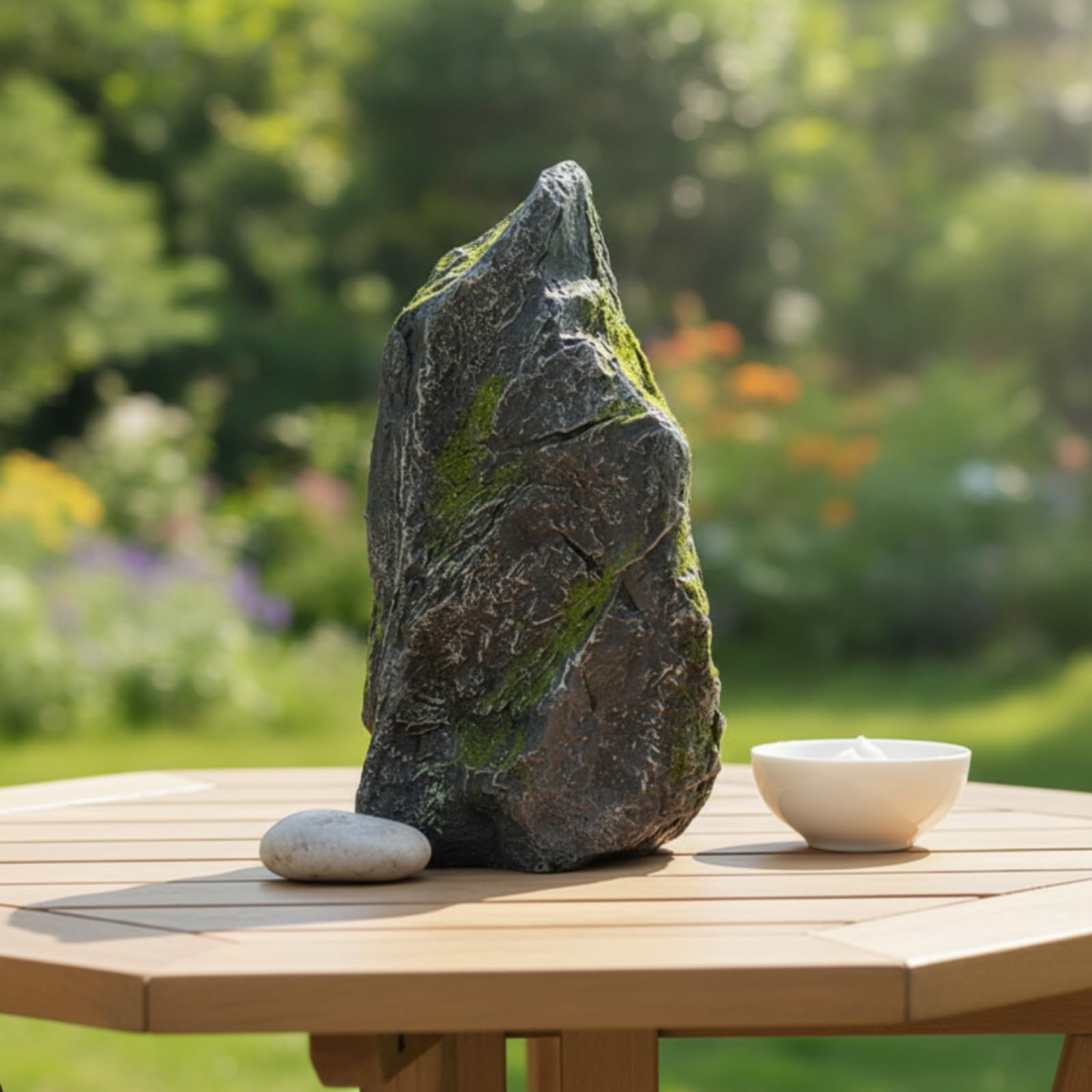 Perfeclan Escultura de Roca Simulada Roca Artificial Adorno Paisajístico Pieza para Acuario Elemento para Escenografía Relieve, Belleza Escondida En La Montaña Espiritual