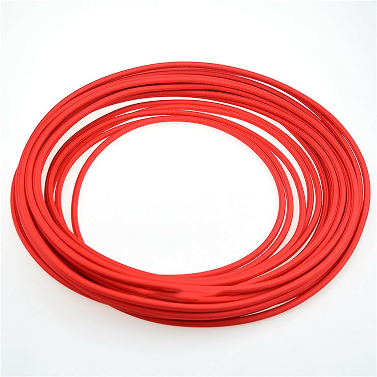 Elektrisches Kabel, Pendelleuchtenkabel, Beleuchtungskabel, Kabelkanal, Vintage, 2-adrig, 18 AWG, flexibel, geflochtener Stoff, Lampendraht, mehrfarbig, mehrere Größen(Red,18 Meters)