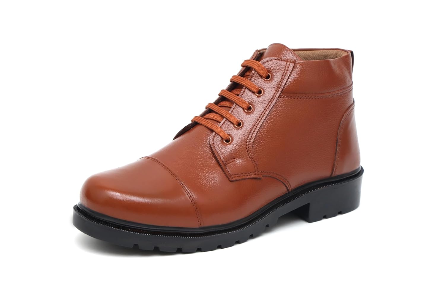 ARAMISH Genuine Leather Formal Lace Up Police Boots for Men