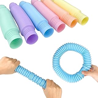 لعبة فيدجيت تيوب الحسية من اوفرو لتخفيف التوتر العاطفي، 6 قطع للأطفال والرجال والنساء المصابين بالتوحد