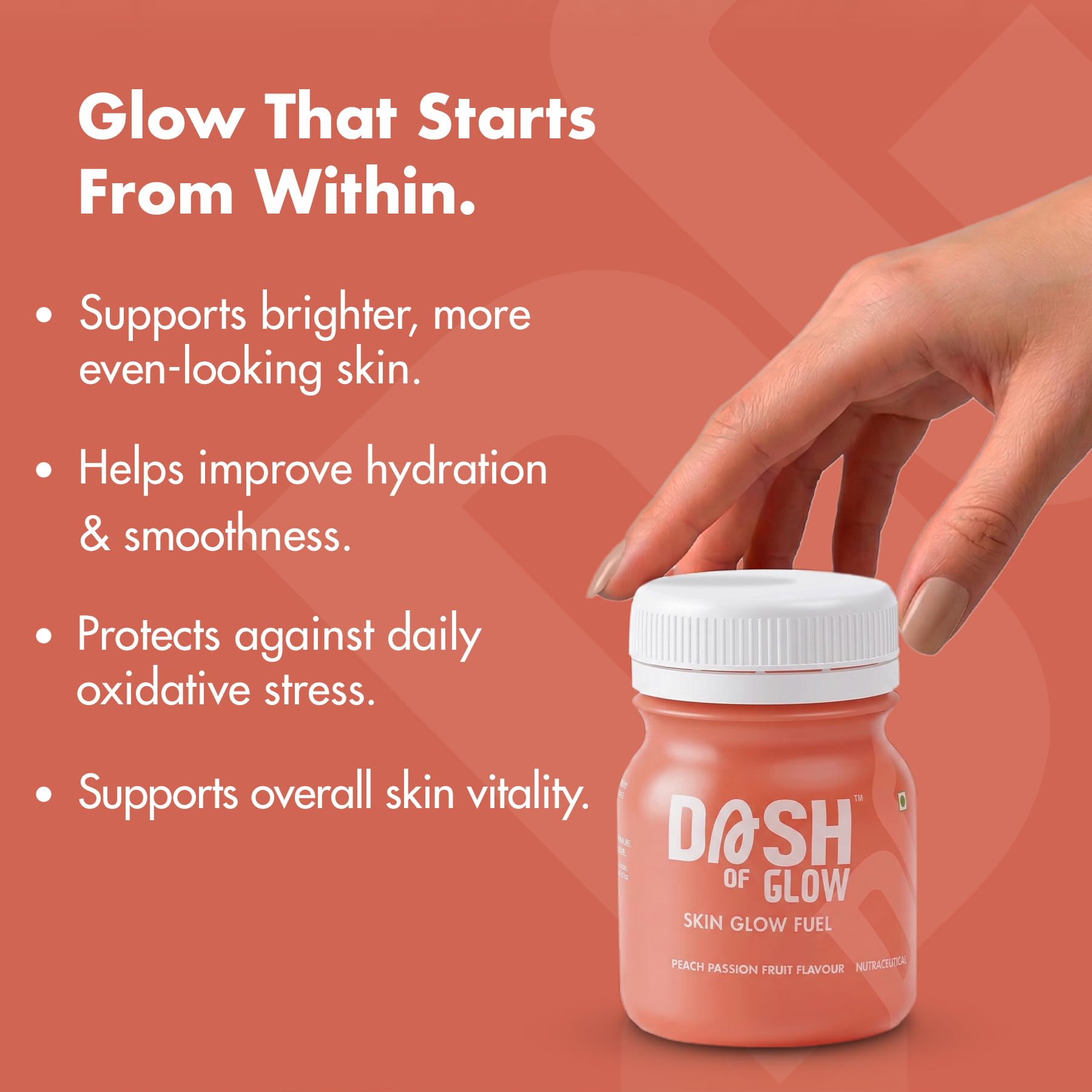 DASH OF GLOW Skin Glow Shots | Supports Pigmentation Control, Acne-Prone Skin & Hydration | Glutathione, Hyaluronic Acid & Vitamin C | Pack Of 6 (6X60 ML) Wellness Shots — Amazon image 3