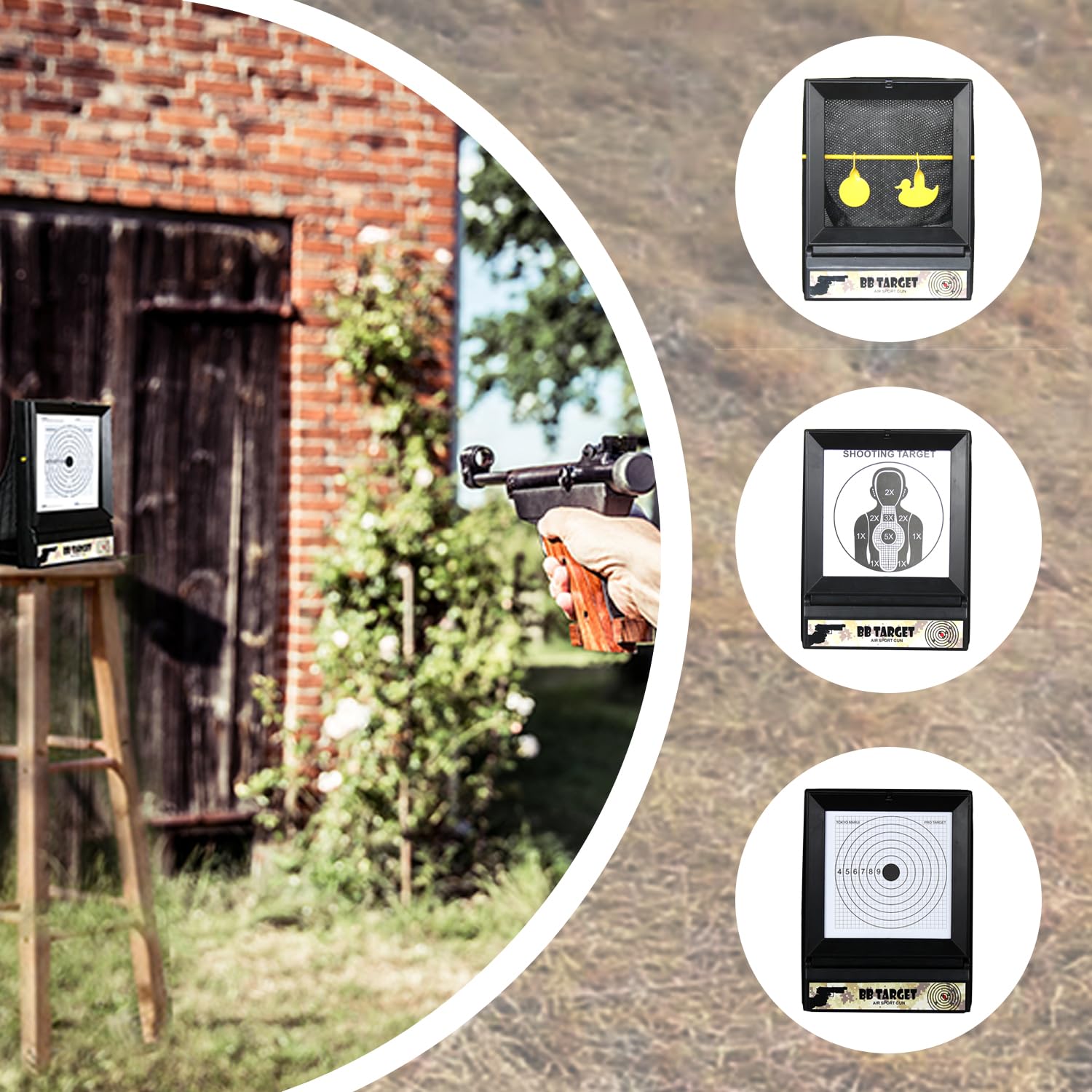 ATFLBOX Bersaglio Softair Trappola per Proiettili con 50 Bersagli di Carta