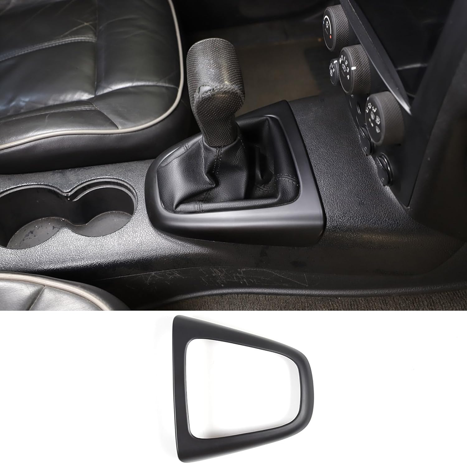 PIUGILH Gear Shift Panel Cover Trim Compatible with Hummer H3 2005-2009 Interior Accessories, ABS Center Console Gear Shifter Anti-Scratch Frame Trim Cover