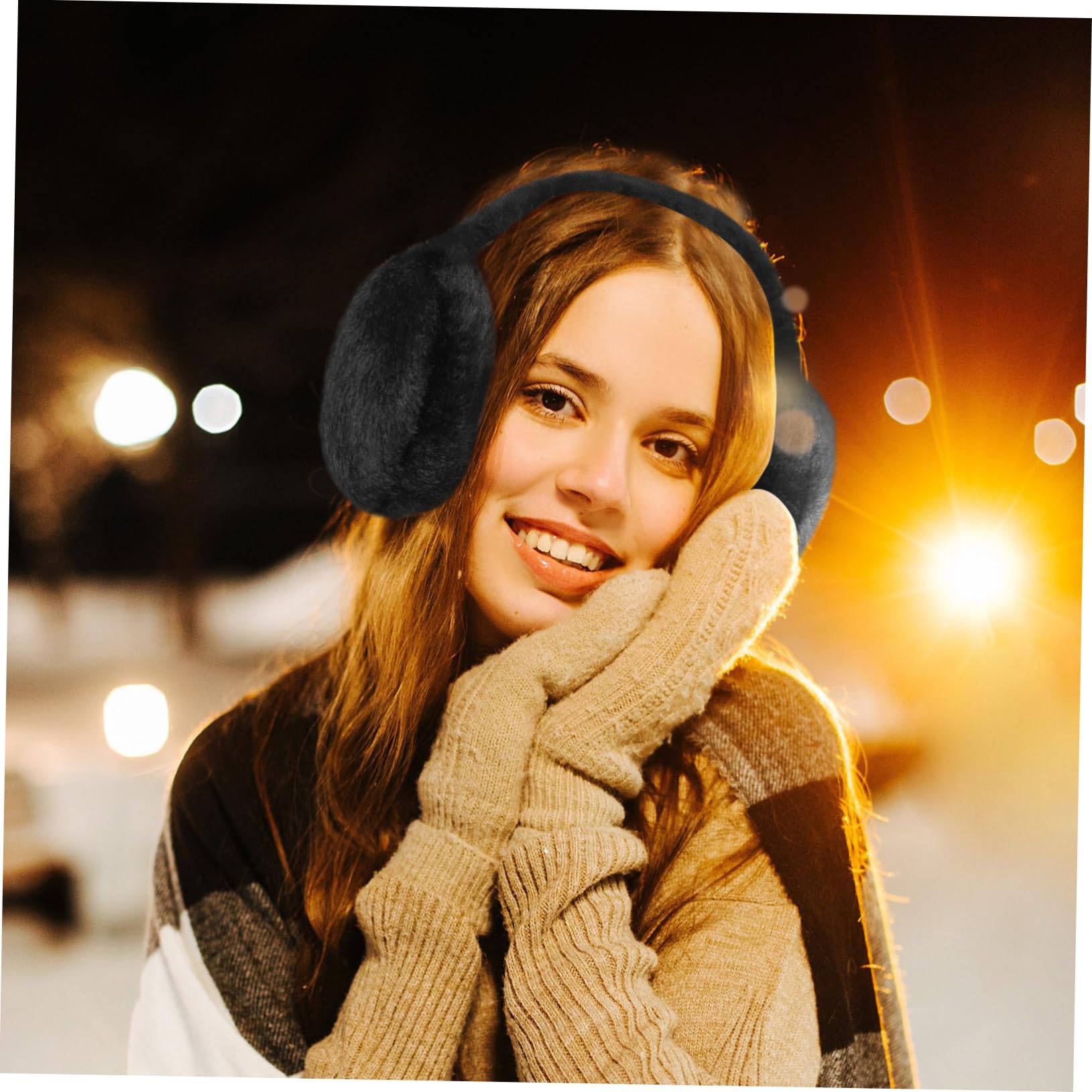 YARNOW Orejeras De Invierno Orejeras De Felpa Mullidas Y Cálidas Para Mujeres Y Niñas Color