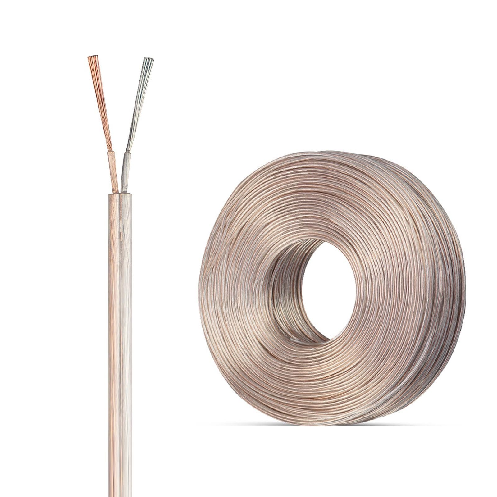 Cable de altavoz calibre 16 para sonido envolvente de dos conductores de PVC de 32 metros