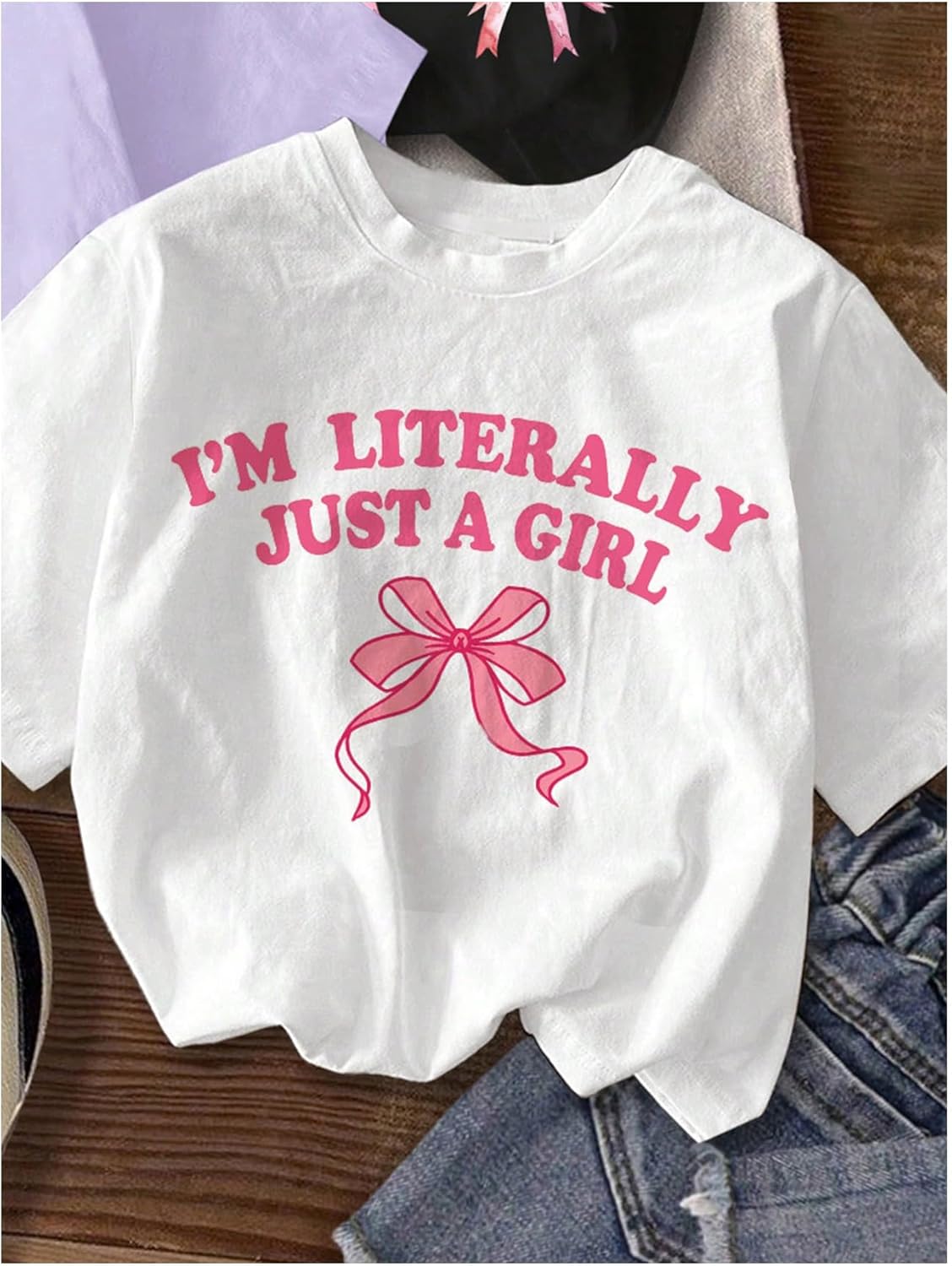 Girl's Bow Cherry Graphic Tees Short Sleeve Crewneck Cute T Shirts Tops for Teens Summer Tops - Image 5