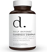 Vista 1 de Candida Flush & Cleanse - 60 unidades de apoyo intestinal para flora intestinal equilibrada con orégano, ácido caprílico, probióticos y enzimas