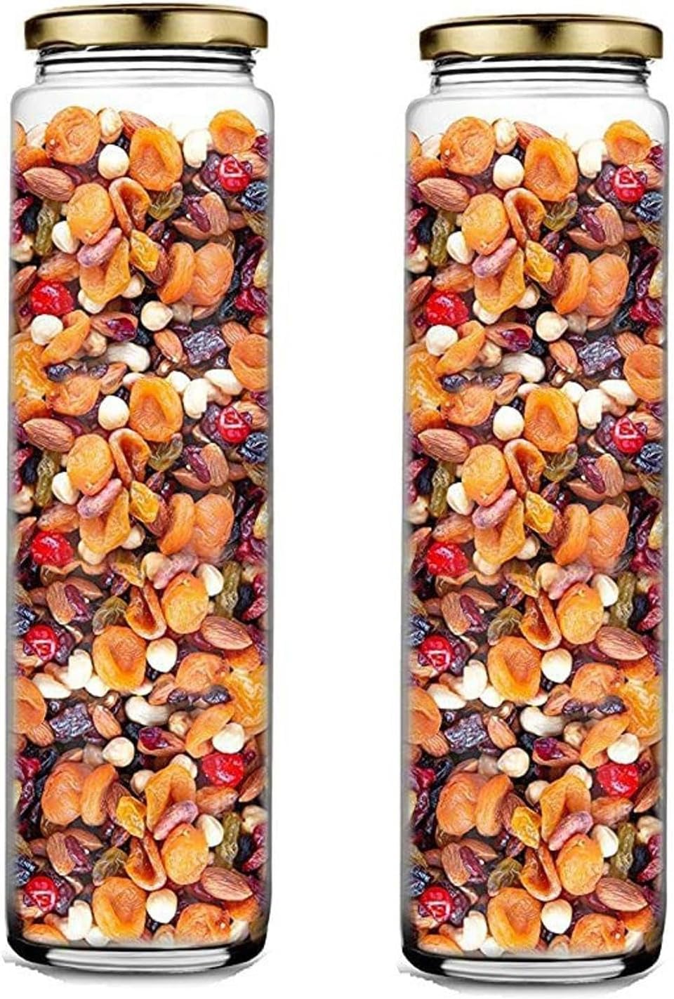 Versatile Glass Container Jar for Kitchen & Home Organization, Clear,19.5x13x9.5 Cm., 350 Ml., Pack Of 2