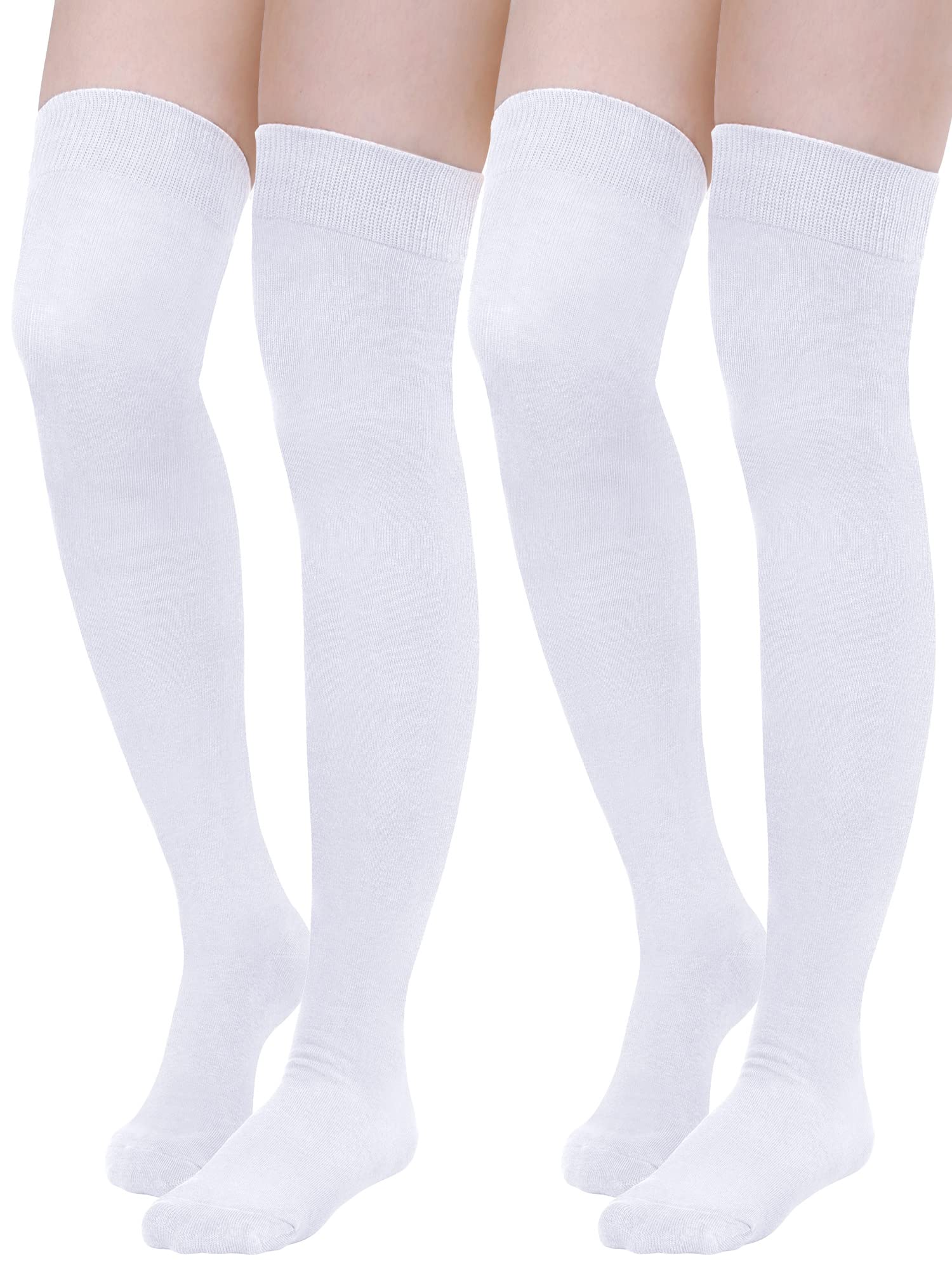 Geyoga 2 Pares Calcetines hasta Rodilla para Mujer Medias hasta Muslo