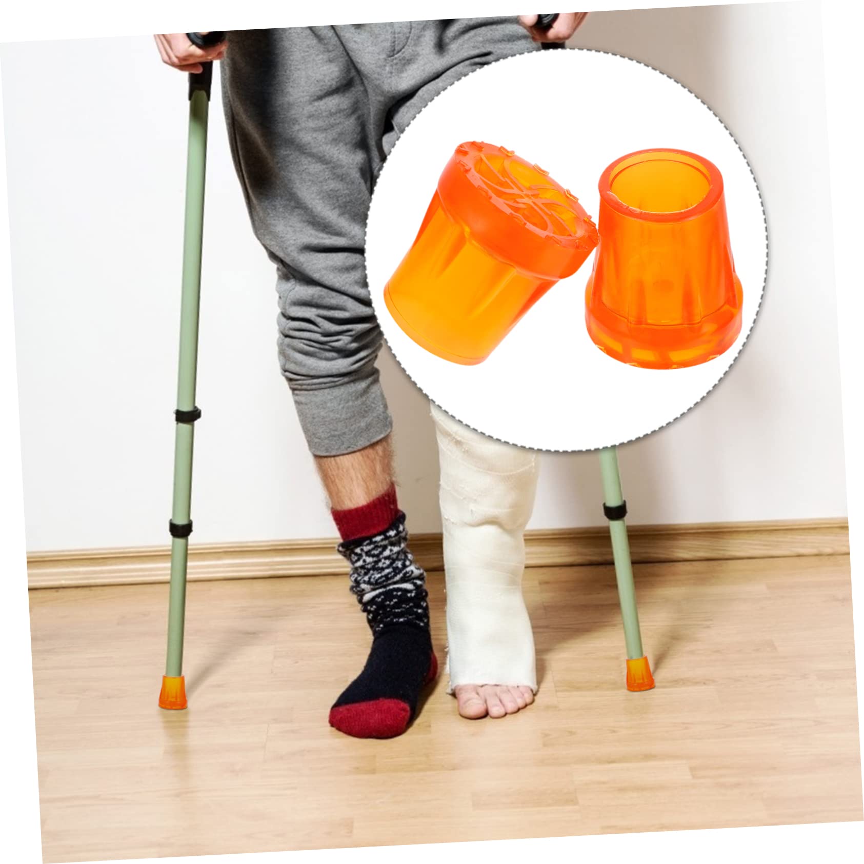 Beavorty 4pcs Crutch Non-Slip Walker Tips Anti Skid Crutch Leg Cover Walking Stick Foot Pad Walker Glide Socks Crutch Feet Cover Crutch Stick Feet Cover Crutch Feet Pad Beef Tendon