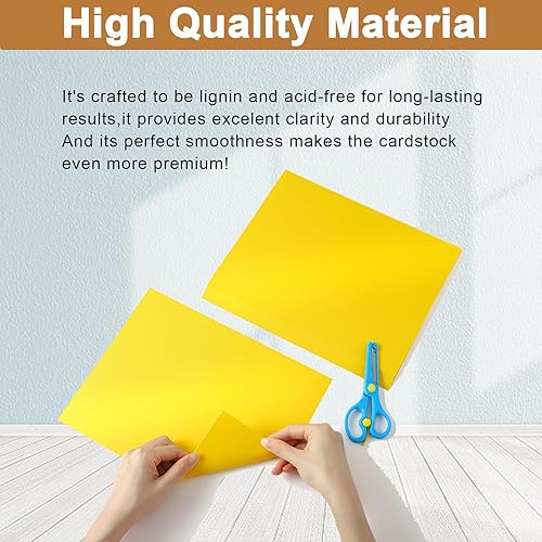 Miniatura 17 de 28 hojas de cartulina dorada brillante de 8.5 x 11 pulgadas, papel metálico de 8.82 oz/m²/92 libras para hacer tarjetas de bricolaje, aniversarios