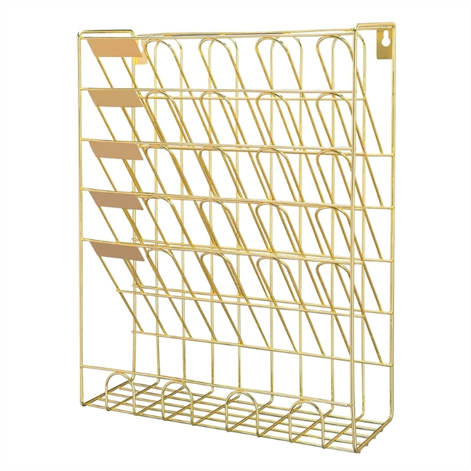 Revisteros Carpeta Clasificadora Soporte de archivo de metal montado en la pared del bastidor de la rejilla de 6 puertos Rack de correo de la revista de 6 puertos, utilizado for el mostrador de oficin