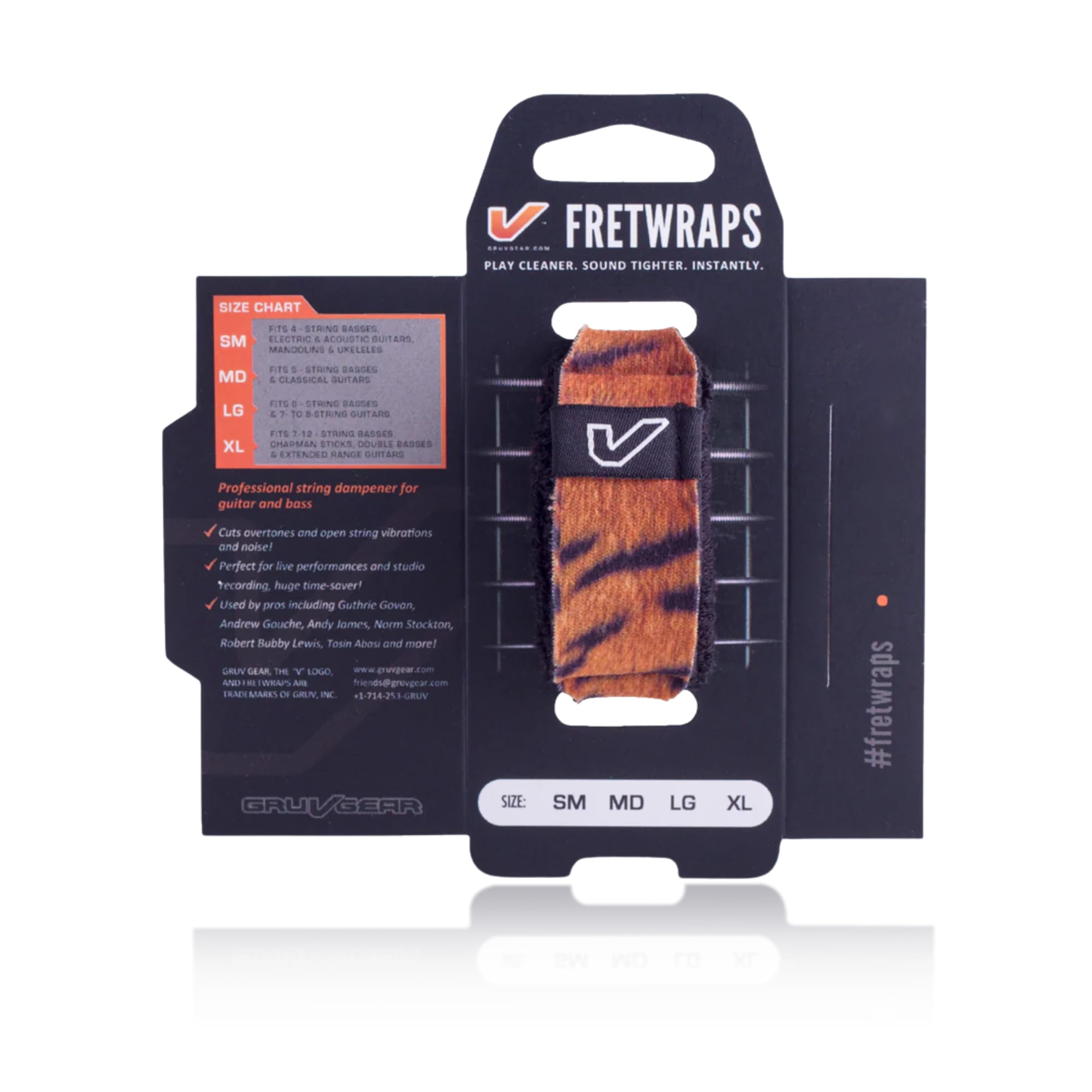 Gruv Gear FretWraps String Muter 1-Pack (Black, Medium) (FW-1PK-MD) — view 20