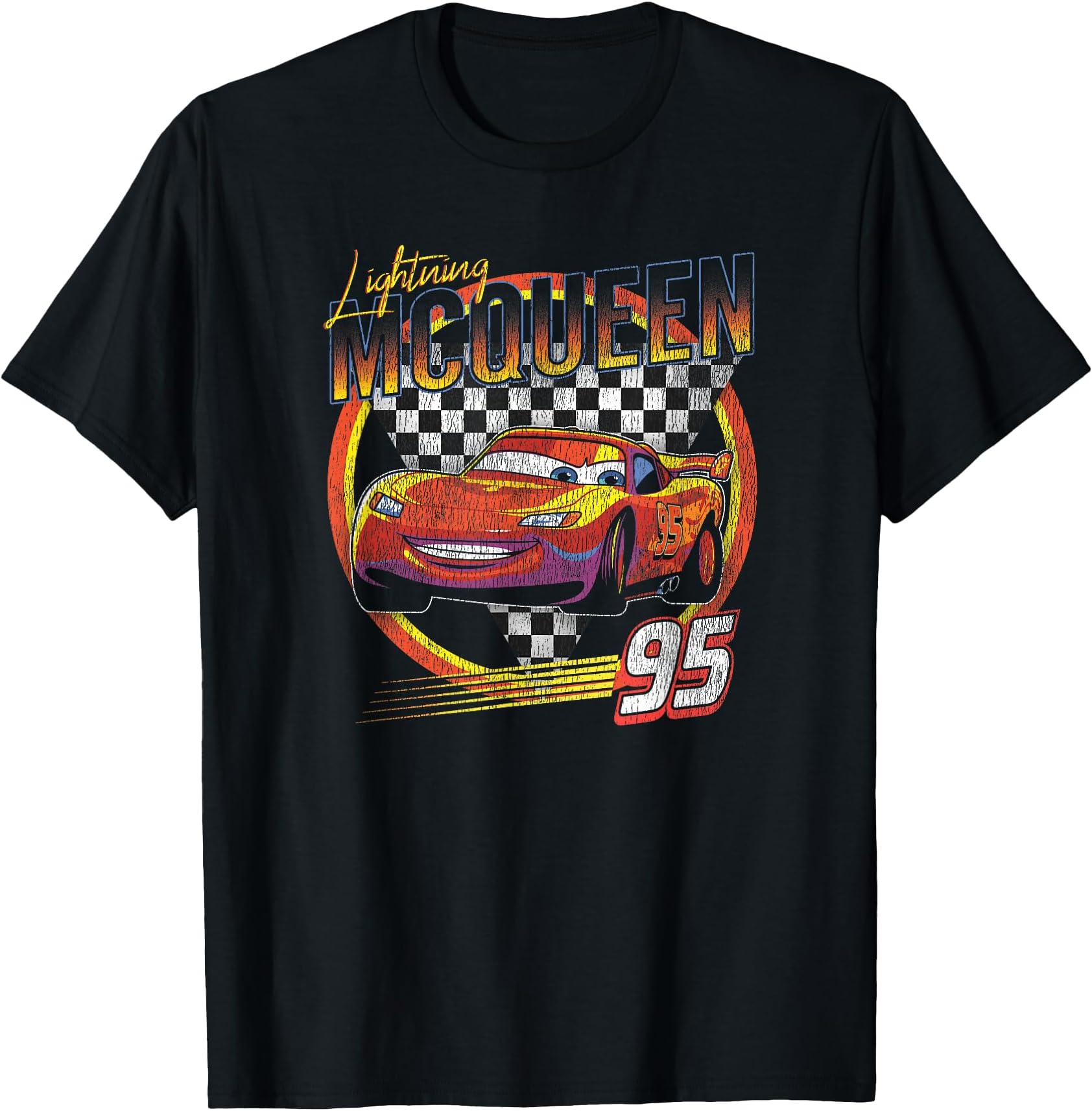 Pixar Cars Lightning McQueen Vintage Race T-Shirt Small