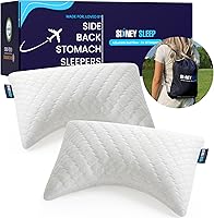 Vista 21 de Sidney Sleep Almohada para personas que duermen de lado y de espalda, comodidad para el dolor de cuello y hombros, relleno de espuma viscoelástica