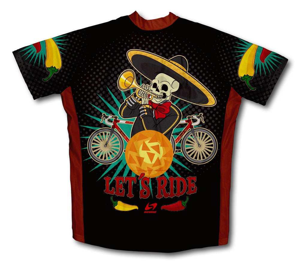 ScudoPro Mariachi Short Sleeve Cycling Jersey for Men - Size 4XL White