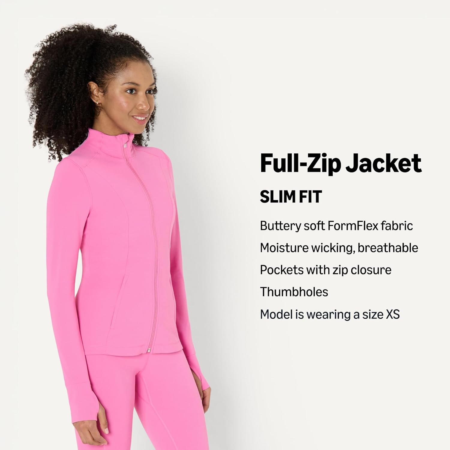 Amazon Essentials Women's Active FormFlex Buttery Soft Slim Fit Full Zip Jacket - Image 4