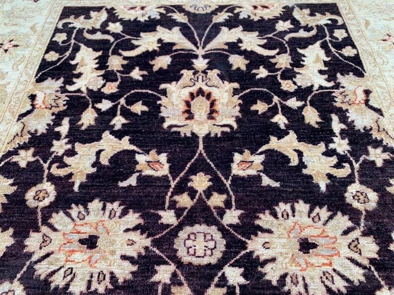 5x7 Afghan Chobi Rug Hand Knotted Wool Area Home Decor Carpet 216 x 151 cm