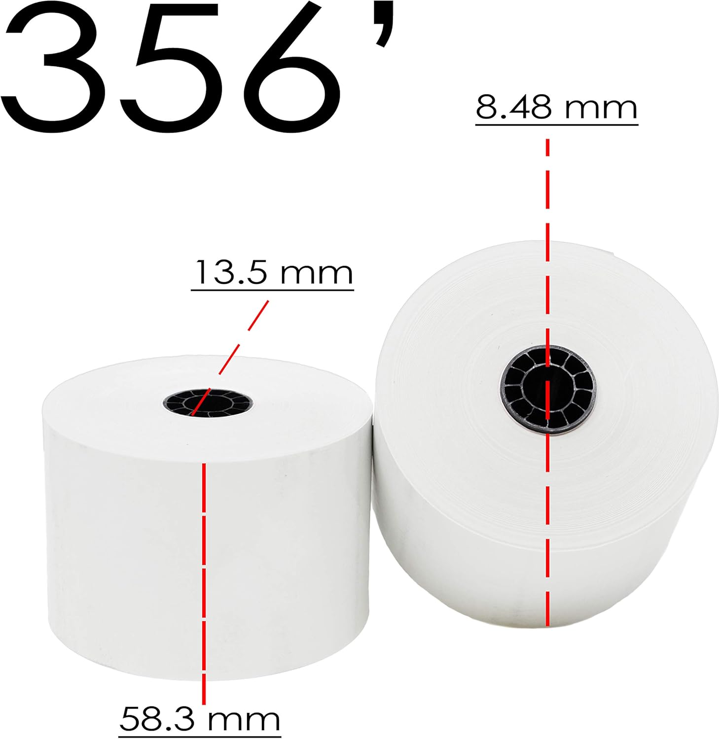 Pay At The Pump Gas Station Thermal Paper Rolls, 2 5/16 x 356, White, 24-Pack BPA Free thermal paper roll for gilbarco pumps by BuyRegisterRolls®
