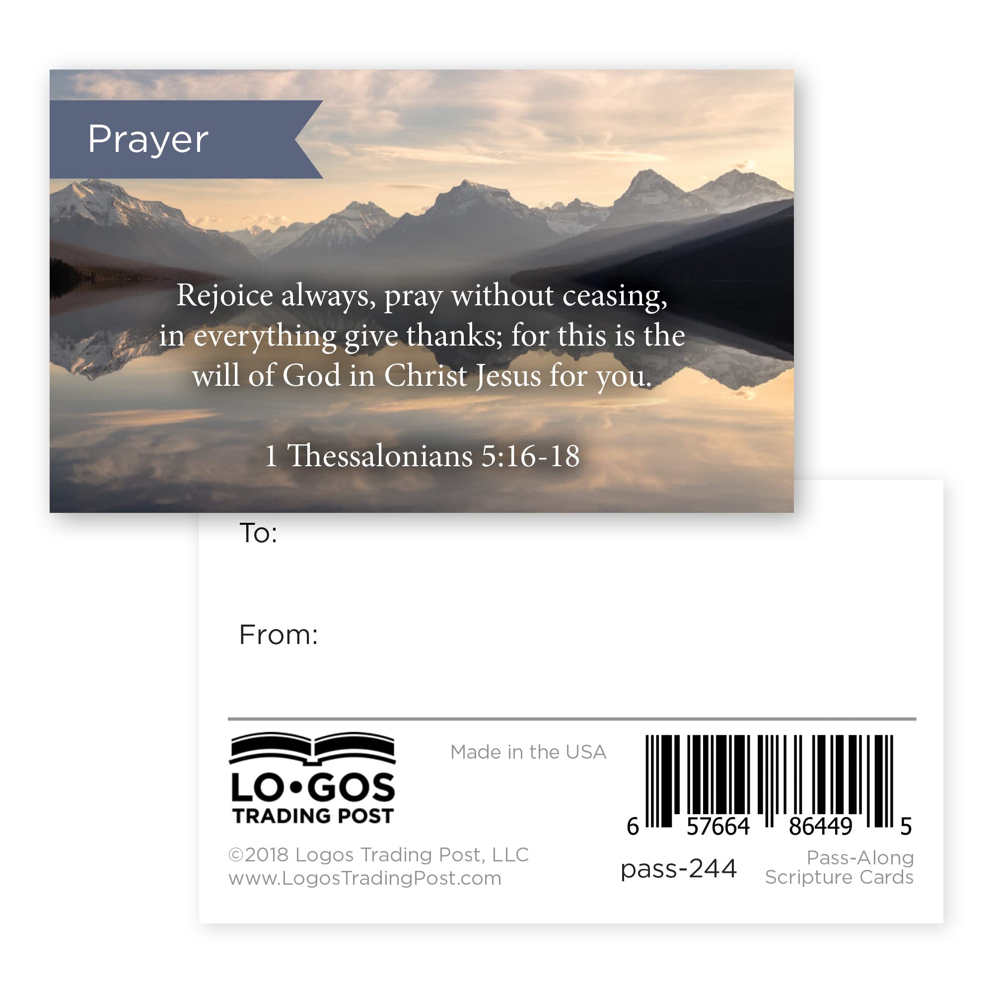 Amazon.com : Pass It On Scripture Cards, Prayer, 1 Thessalonians 5:16-18,  Pack of 25 Inspirational Bible Verse Wallet Cards for Devotional, Bible  Study, & Memorization, Small Christian Greetings for Encouragement : Office  Products