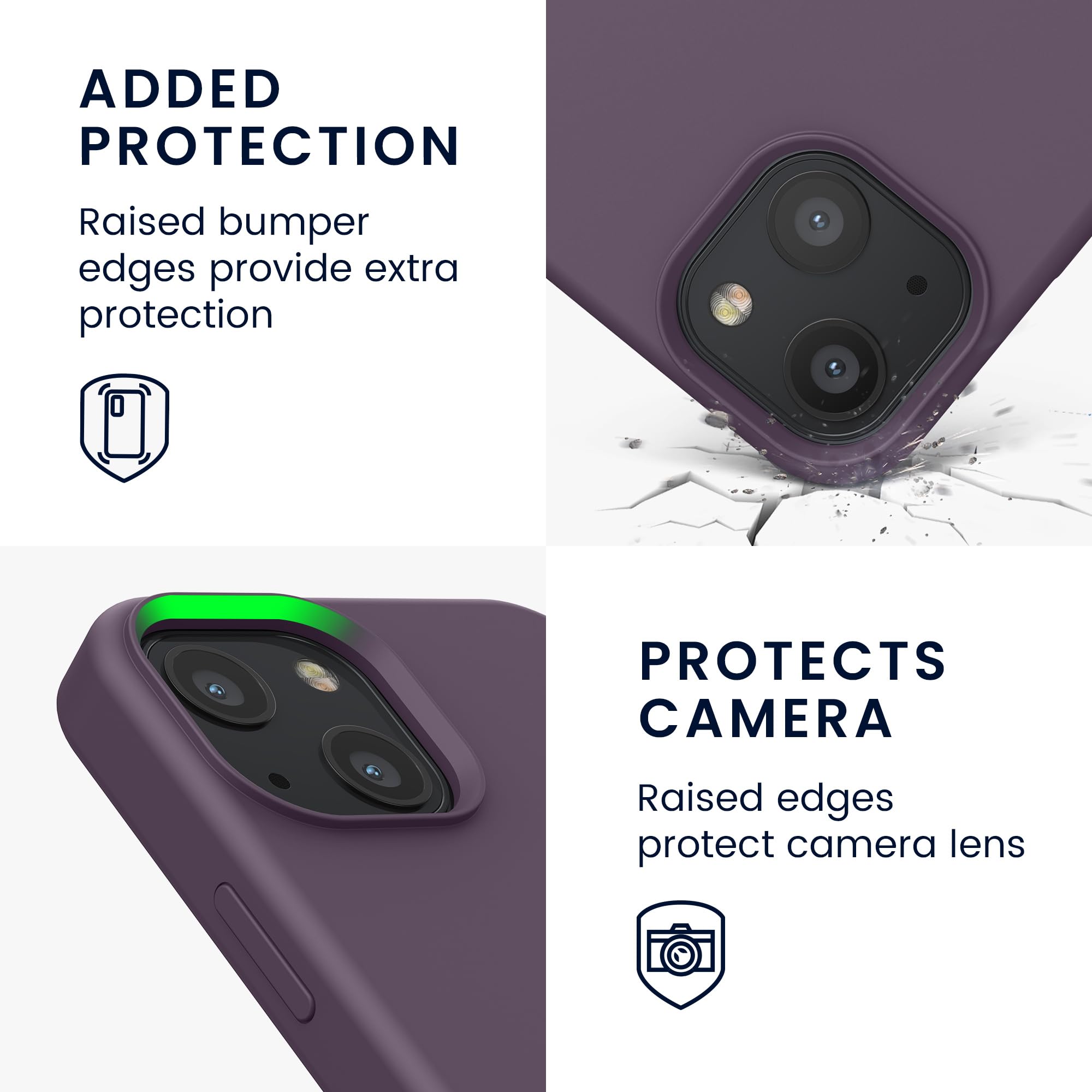kwmobile Case Compatible with Apple iPhone 13 mini Case - TPU Silicone Phone Cover with Soft Finish - Pale Iris - Image 3