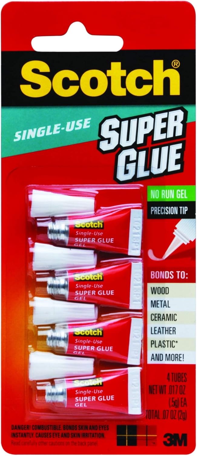 Scotch Single Use Super Glue (Pack of 4) Arts, Crafts