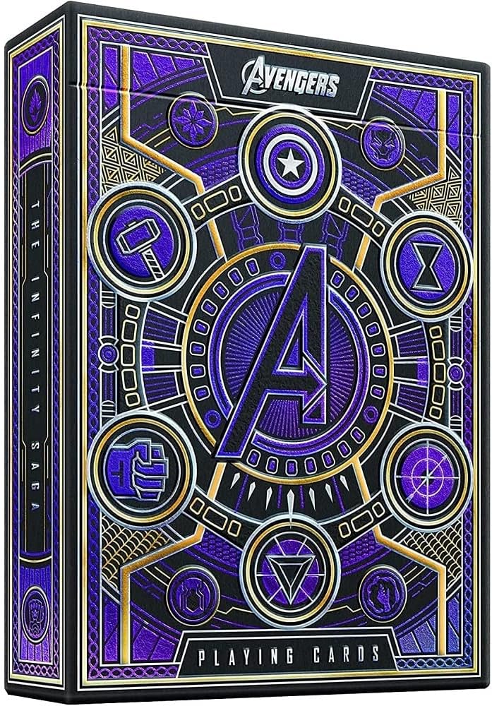 Theory11 Avengers Infinity Saga Playing Card Game Limited Edition Marvel Series Poker Collectible Deck for Teen(Purple)