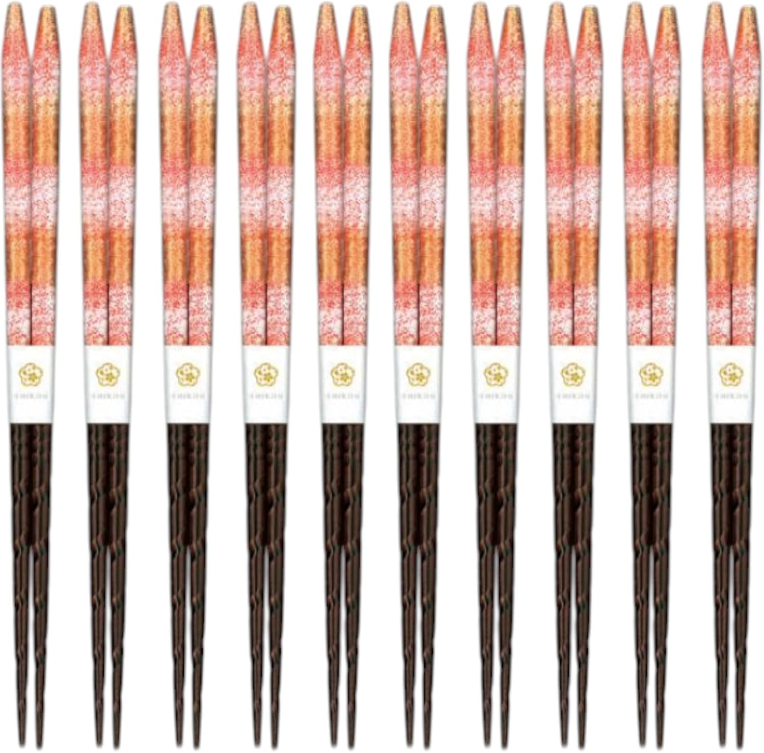 J-kitchens 10 Pair Set of Chopsticks, Lunch, Picnic, Excursions, Sports Events, Guests, Wooden, White Gold, 8.3 inches (21.0 cm), Dishwasher Safe, Made in Japan