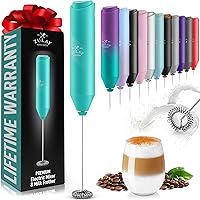 Vista 29 de Zulay Kitchen - Batidor eléctrico de mano para café, lattes, capuchinos, matcha y chocolate caliente, mezclador portátil para bebidas, accesorio
