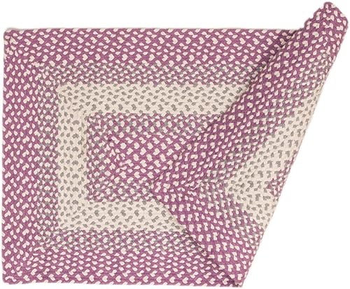 Miniatura 7 de Super Area Rugs Alfombra trenzada de granja de 3 x 5 pies, alfombra de algodón suave natural para sala de estar, alfombra tejida de campo primitivo,