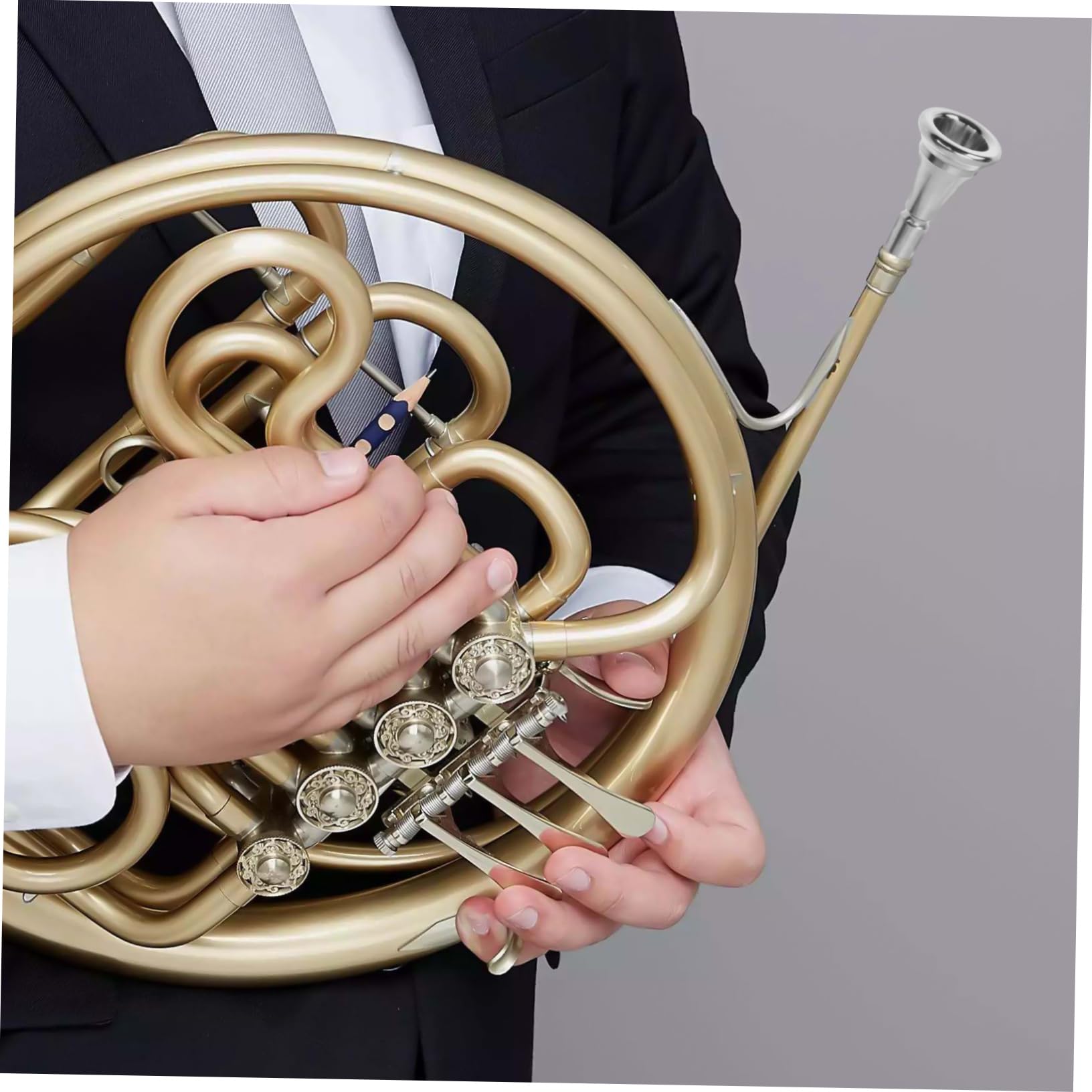 Toddmomy French Horn Mouthpiece Copper Alloy Replacement Part for Beginners Smooth Surface Design for Enhanced Tone Music Instrument Accessory for French Horn Players