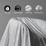 Hotel Grand Feather Down Oreillers de lit King Size Ensemble de 2, Entreprise moyenne Hotel Oreillers, 500 Nombre de fils 100% Couvre-rayures en coton Damask, support respirant pour les couches latérales et arrière, 20“ x 36”