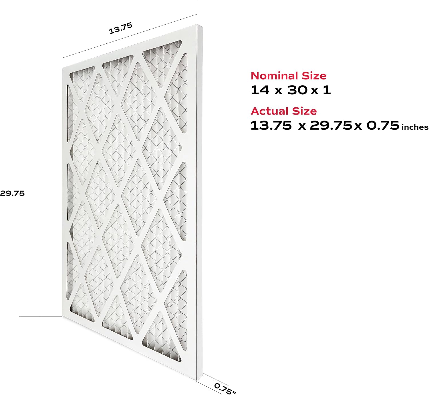 True Blue 14x30x1 MERV 11 Allergen Air Filter (4-Pack) | Electrostatic Pleated HVAC Furnace Air Filter | Replacement Filter for Home Use | Made in USA image 2