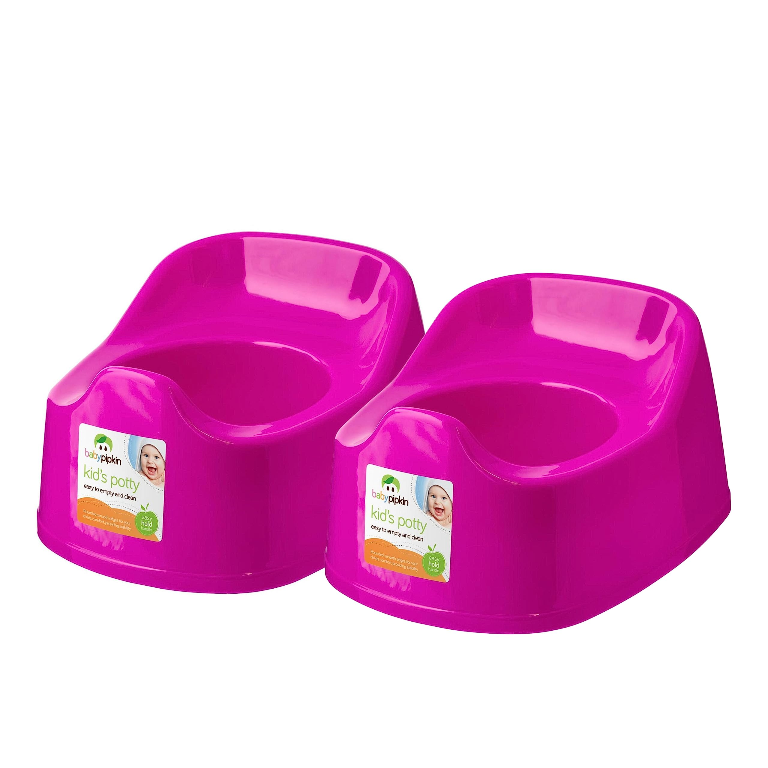 Homeshopa.com Pink Homeshopa Children Training Potty, 2 Pack Kids Toddler Toilet Training Seat, Plastic Travel Potty Chair, Portable Lightweight, Promotes Potty Independence, Easy To Clean & Carry