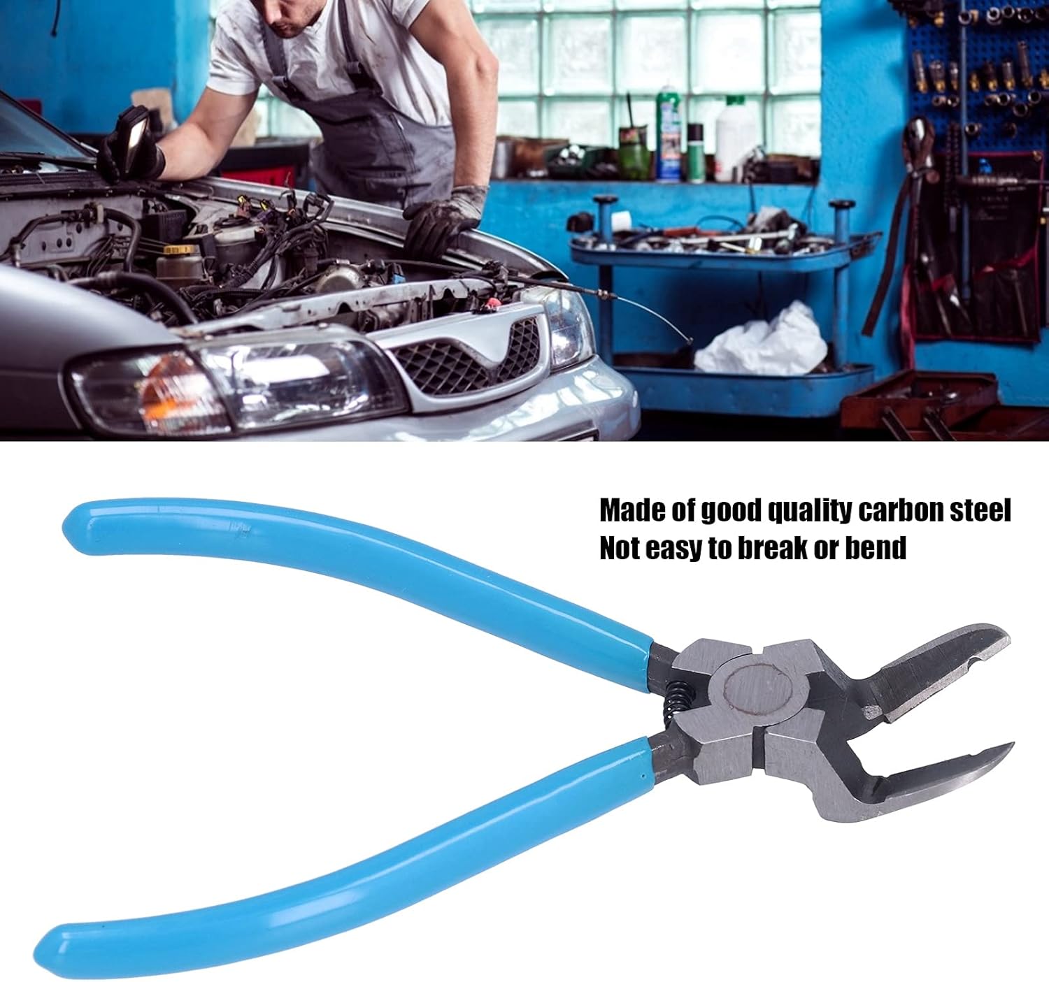 POCREATION Diagonal Cutting Pliers, Mutipurpose Wire Flush Cutters Car Push Retainer Rivet Trim Clip Pry Puller Clips Panel Assortments Auto Body Tools