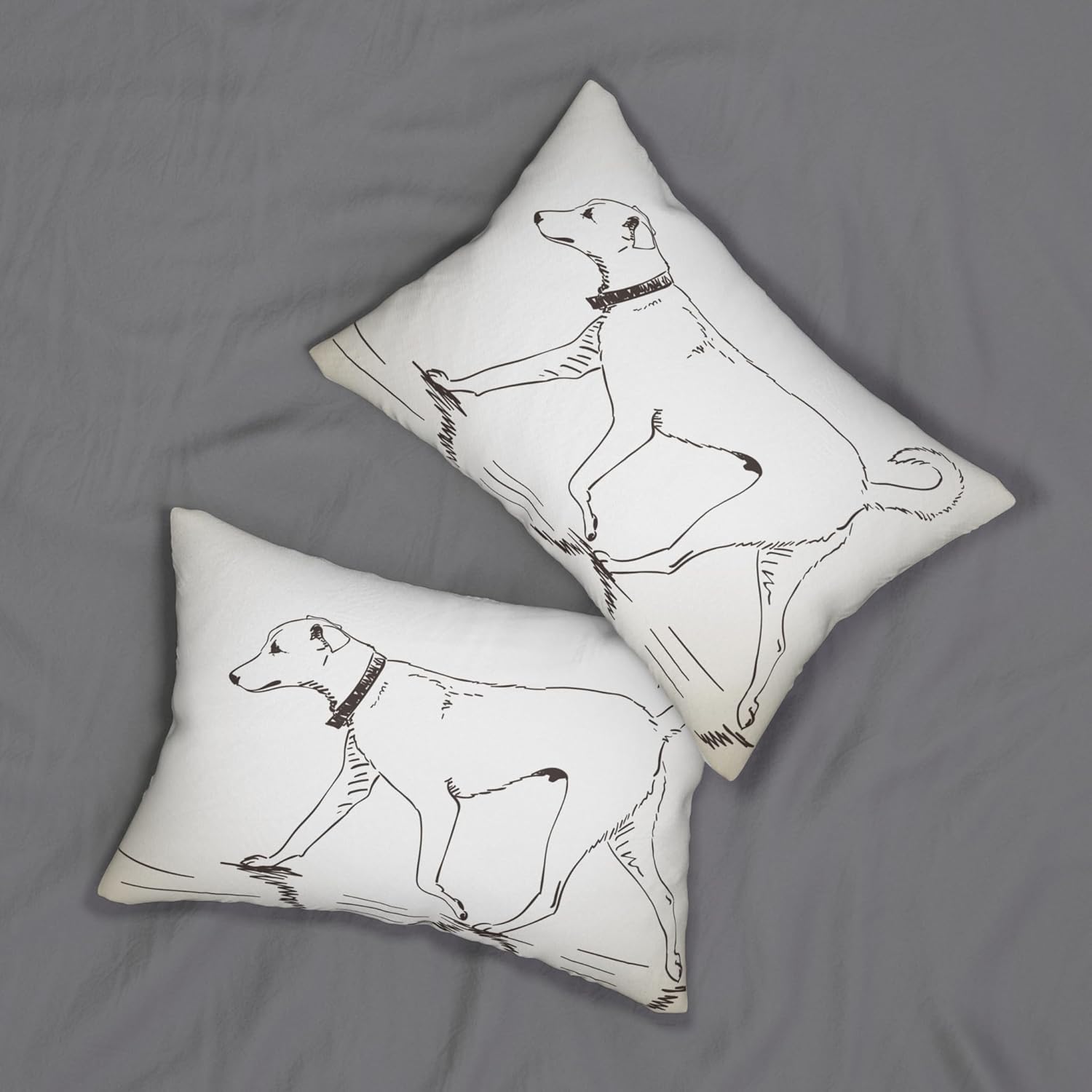 Dog Lover's Spun Polyester Lumbar Pillow | Cute Canine Home Decor, Pet Gift, Dog-Themed Decor, Cozy Living Room